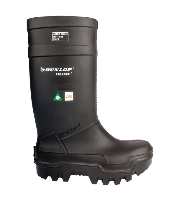 Dunlop Purofort Thermo Full Safety Boot Black Mucksters Supply