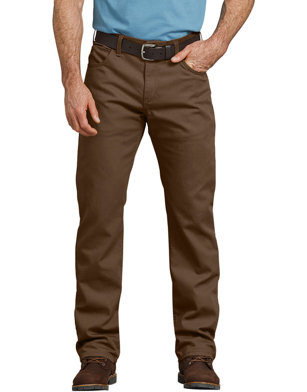 Dickies Men's Duck 5 Pocket Pants, Stonewashed Timber