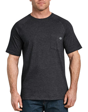 Dickies Short Sleeve Performance Cooling Tee, Black Heather