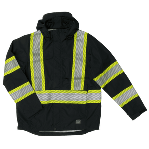 TOUGH DUCK PACKABLE SAFETY RAIN JACKET