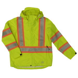 TOUGH DUCK PACKABLE SAFETY RAIN JACKET