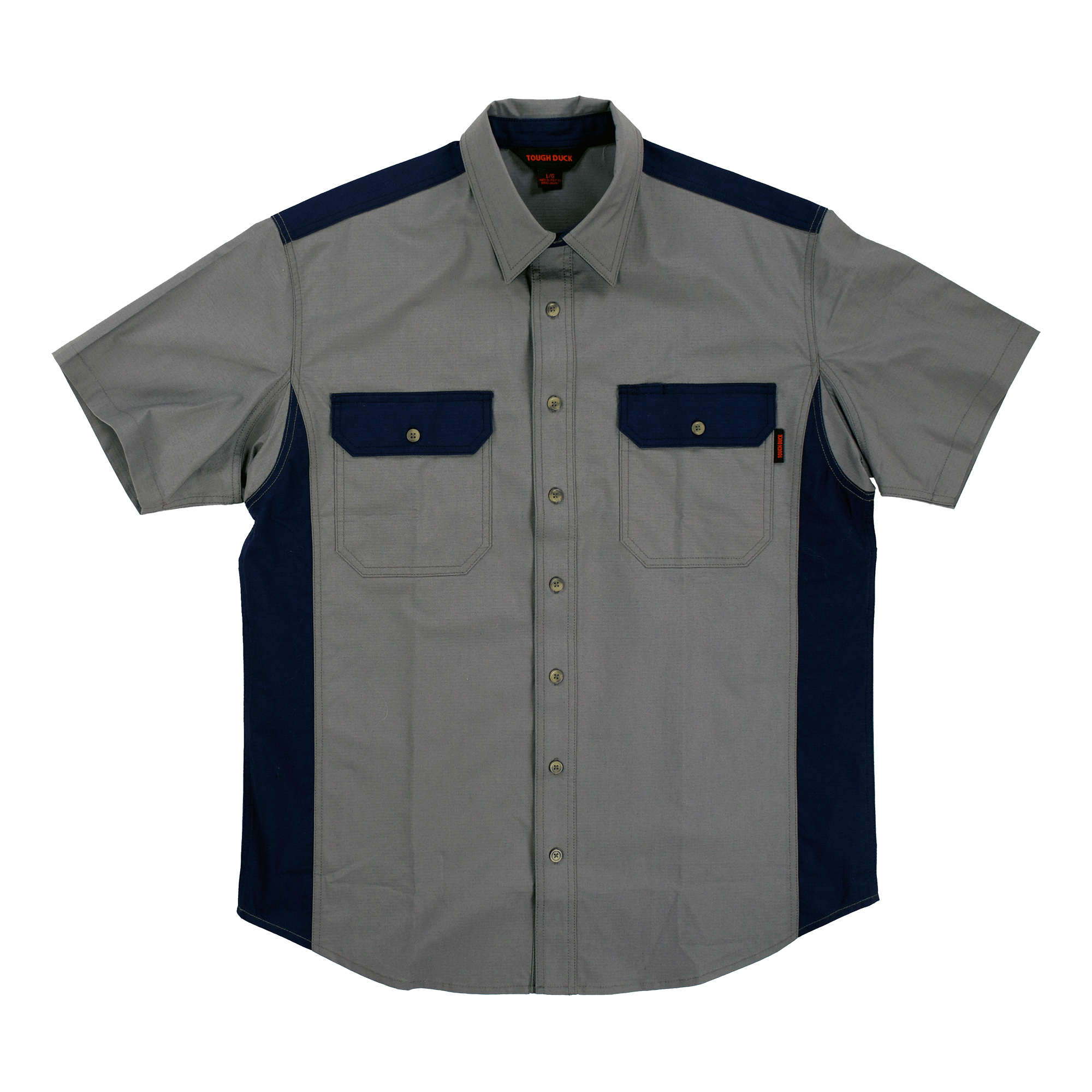 TOUGH DUCK S/S STRETCH RIPSTOP COLOR BLOCK SHIRT - Mucksters Supply Corp