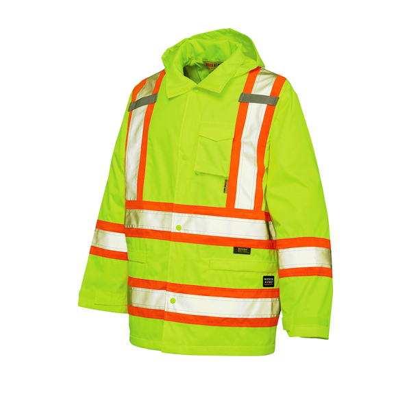 TOUGH DUCK 300D WATERPROOF SAFETY RAIN JACKET